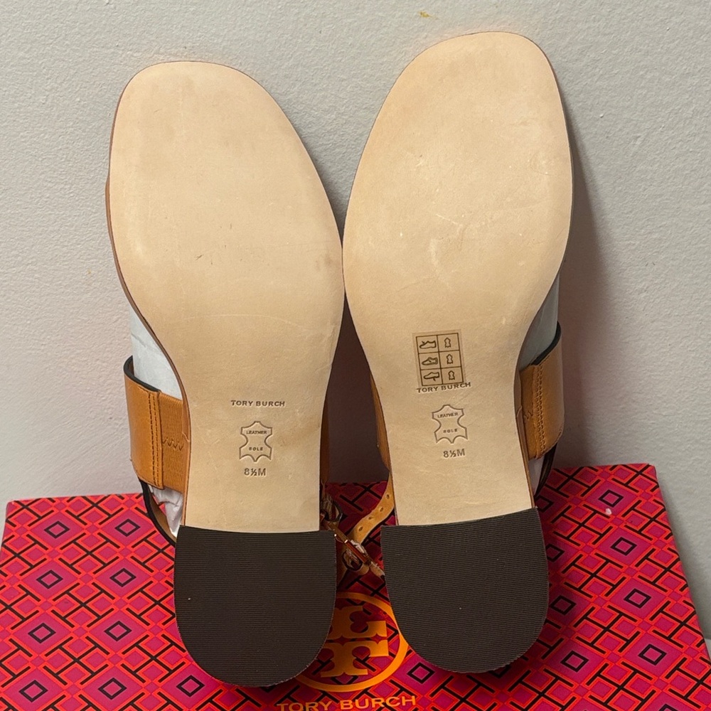 Tory Burch Women's Eleanor Heel Sandals, so comfy and stylish. Brand New. - Picture 10 of 16